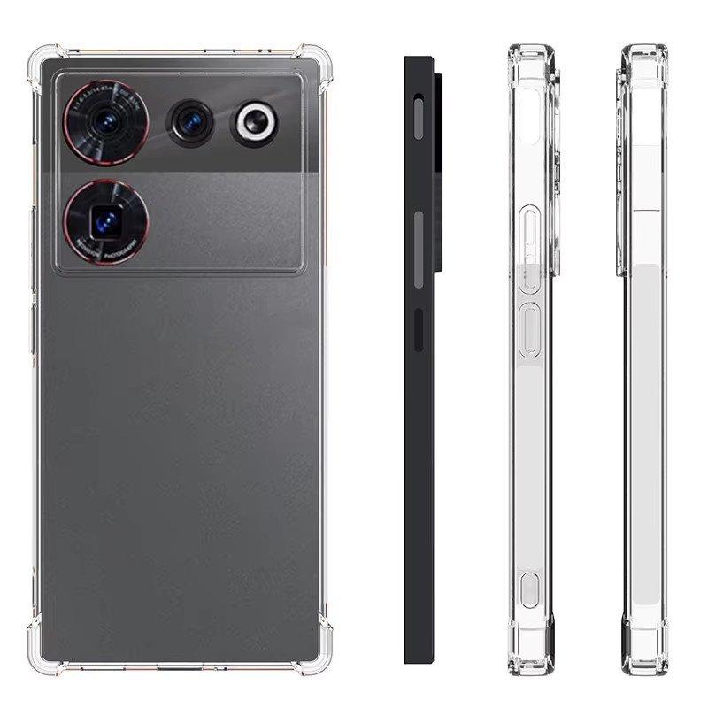 Stoßfeste Silikon TPU Schutzhülle mit Airbag-Funktion für ZTE Nubia Z50 Ultra NX712J in Transparent - Bild 5