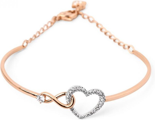 Swarovski Armreif Hyperbola Herz Infinity, Roségold, Kristall, Damen - Bild 1