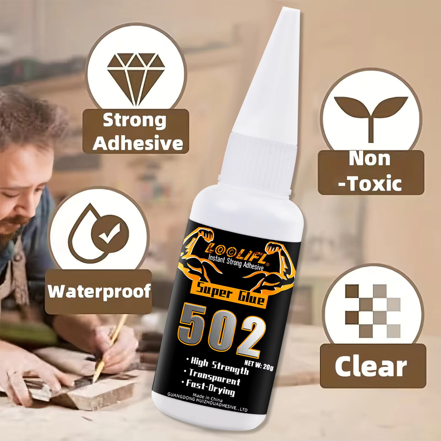 LOOLIFL Superstarker Cyanacrylat-Kleber 502 in transparent, ideal für Holz, Kunststoff, Keramik und Metall - Bild 4