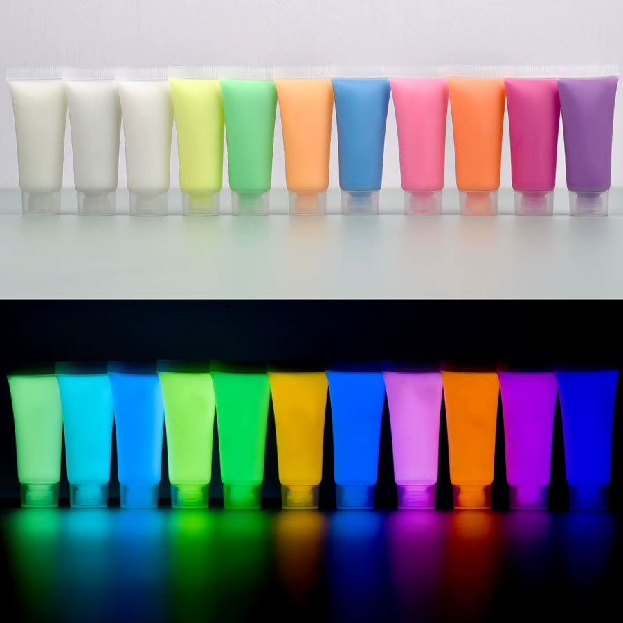 Dunkle fluoreszierende Leuchtfarbe für Epoxidharz und Acrylfarben, Glow In Dark Pigment für DIY-Projekte, Mehrfarbig, 15g oder 20g - Bild 2