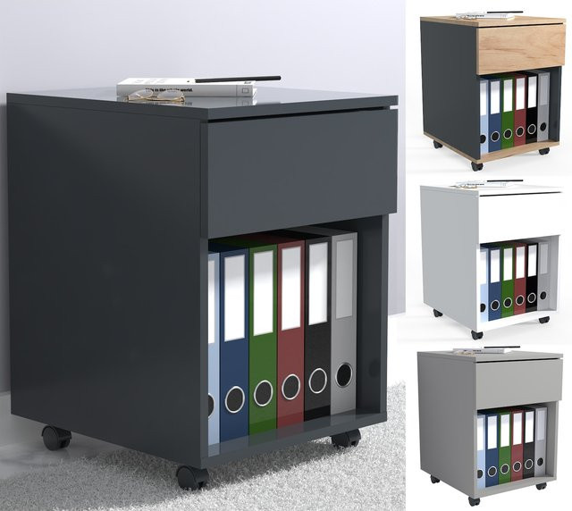 VCM Rollcontainer Dalosa Bürocontainer mit einer Schublade und vier Rollen, H x B x T: 55 x 39 x 45 cm - Bild 1