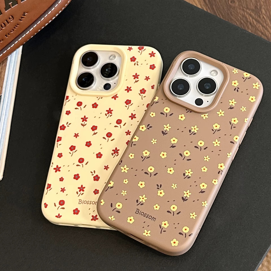 Stoßfeste Silikon-Handyhülle mit koreanischem Blumenmuster für iPhone 11 bis 17 Pro Max, Farbe: Multicolour - Bild 3
