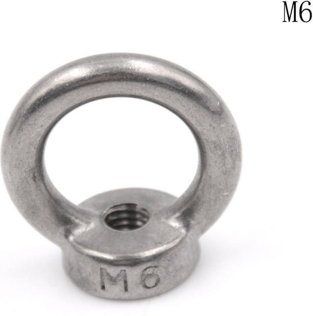 Ringmuttern mit Ösen aus 304 Edelstahl in Silber M6 - Bild 1