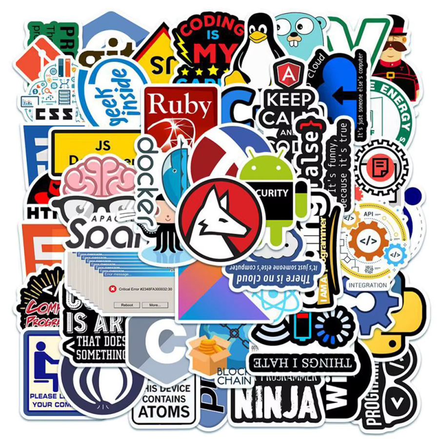 Rspctou Programmiersprachen-Software Internet-Aufkleber, Cartoon-Sticker - Bild 2