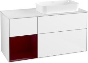 V&B Waschtischunterschrank Finion mit Wandbeleuchtung, Farbe: Weiß lackiert, B/T: 120 x 60 cm - Bild 1