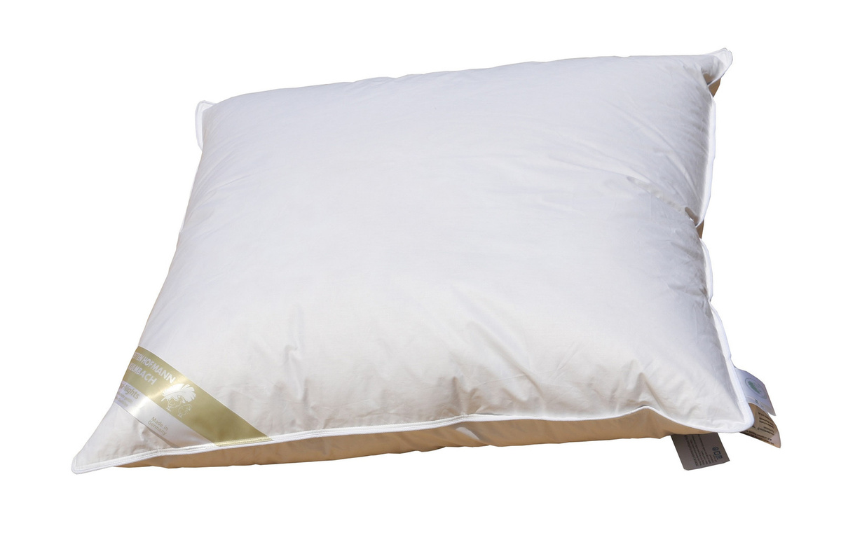 Frankenstolz Daunenkissen Kopfkissen aus 100% Daunen, Farbe: Weiß, B/T/H: 80 x 80 x 0 cm - Bild 1