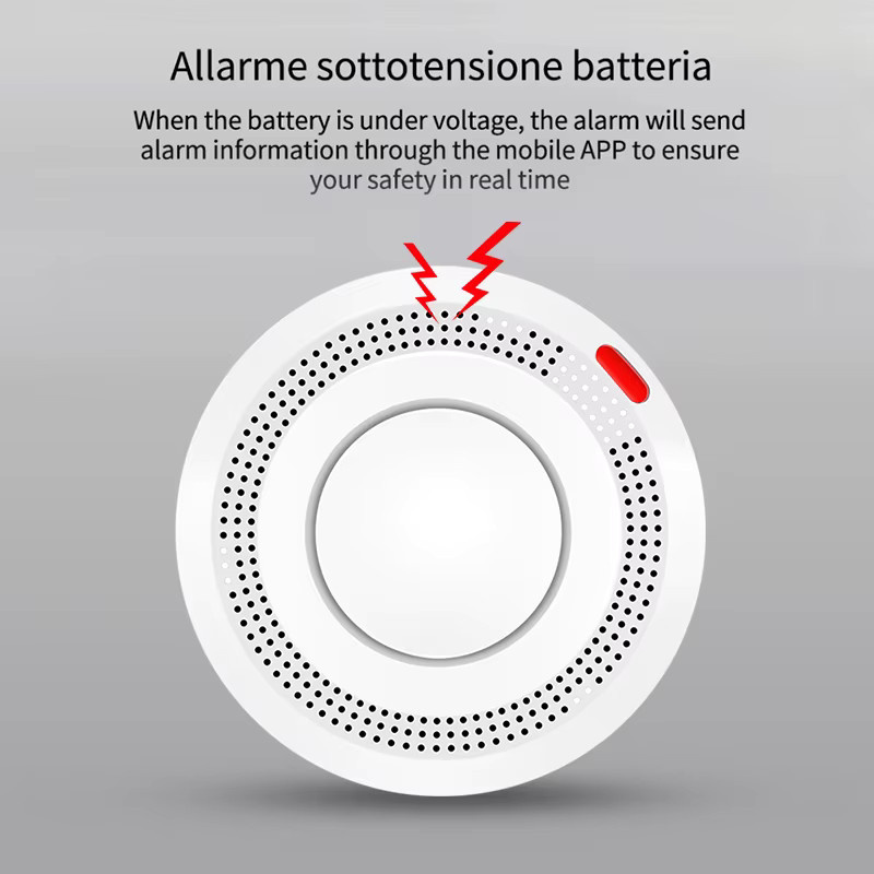 Tuya WiFi Smart Rauchmelder 6er-Pack in Weiß mit Smartlife APP-Steuerung, 85 dB Alarm und Unterstützung für Alexa und Google Assistant - Bild 2