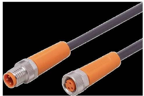 ifm electronic EVC268 Verbindungsleitung mit Stecker und Buchse, gerade, orange, Länge: 2 m, 3-polig - Bild 1