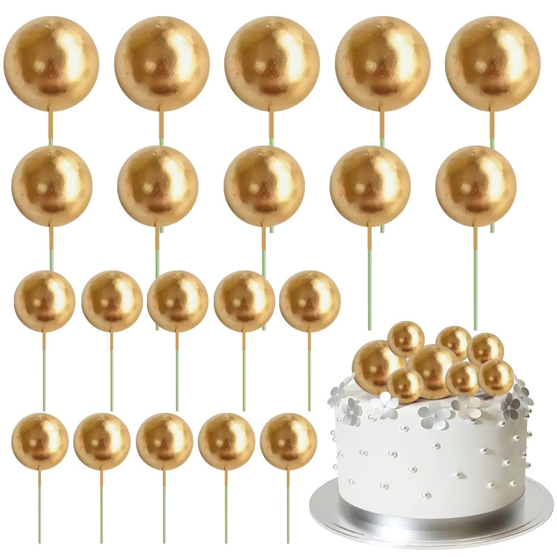 20 Stück ZQNYCY Mini Luftballon Kuchen Topper in Bunt und Grün für Hochzeit, Geburtstag und Party als Cupcake Deko - Bild 2