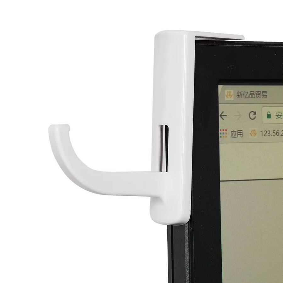 Kopfhörerhalter Headset Aufhänger mit Klebeband für Schreibtisch und Monitor in Schwarz - Bild 1