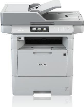 Brother MFC-L6710DW Multifunktionsdrucker in Grau mit Laser-Technologie für Drucken, Scannen, Kopieren und Faxen, unterstützt USB, LAN und Wi-Fi - Bild 1