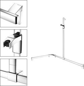 Keuco Duschhandlauf AXESS vc mit Brausestange, Farbe Chrom/Silber, Wandmontage, Länge: 115,0 cm, Höhe: 85,0 cm - Bild 1