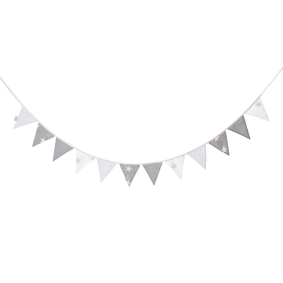 Roba Wimpelkette Little Stars in Grau und Weiß mit Sternen-Motiv für Kinder - Bild 1