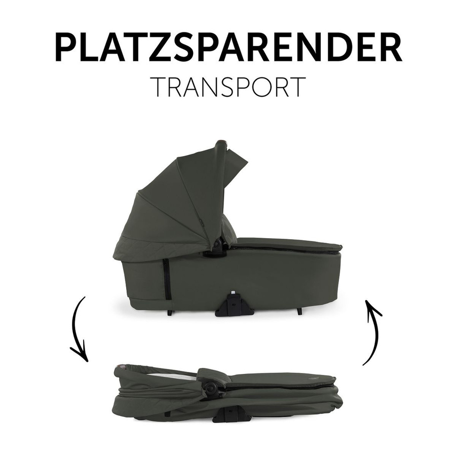 Hauck Faltbare Babywanne Carrycot für Walk N Care Kinderwagen in Dark Olive - Bild 7