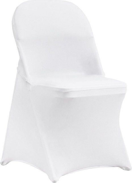 100 Stück weiße Stretch-Spandex-Stuhlabdeckungen von Buying Solutions, MB, universelle Waschbare Schutz-Überwürfe für Esszimmerstühle - Bild 1