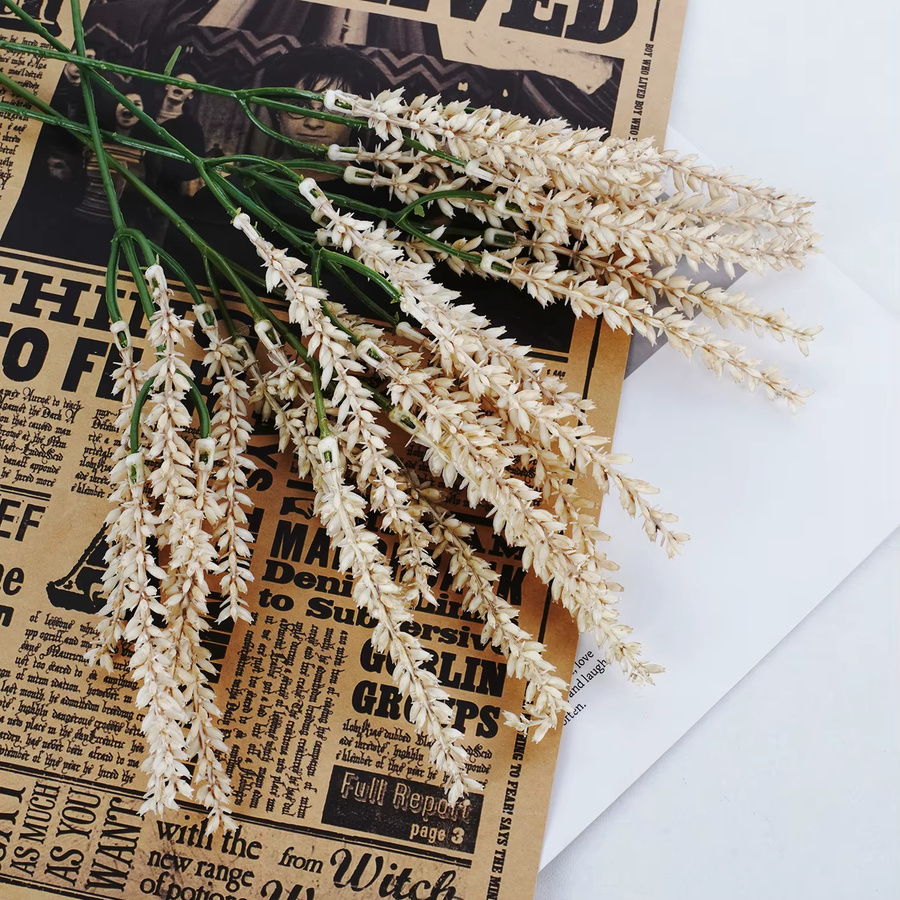 Uflower Künstliche Weizenähren in Beige als herbstliche Dekoration für Hochzeit und Zuhause - Bild 3