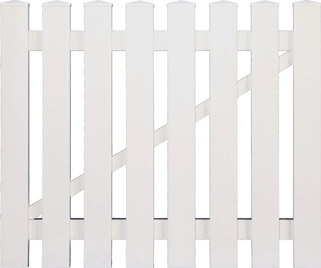 T & J Kunststoff-Vorgartentor Lightline Weiß B: 100 cm, H: 80 cm - Bild 1