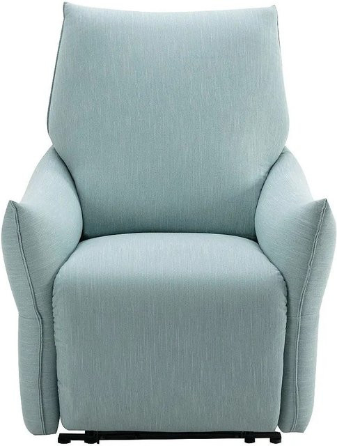 Vente-unique Relaxsessel Modoc in Hellblau mit Armlehnen aus Stoff, Höhe: 105 cm - Bild 1