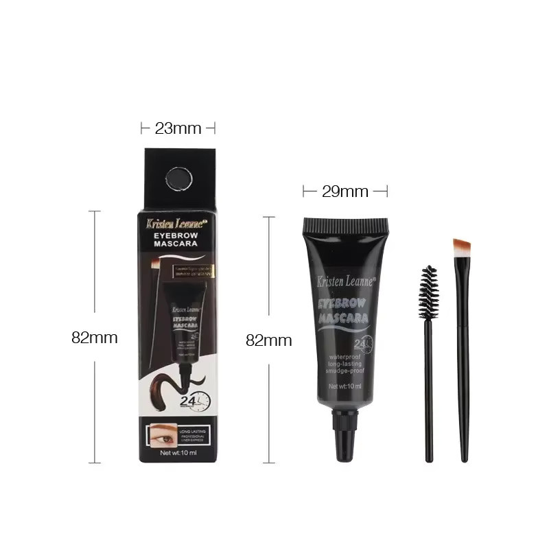 Augenbrauen-Mascara Set, braun, 4 Farben - Bild 4