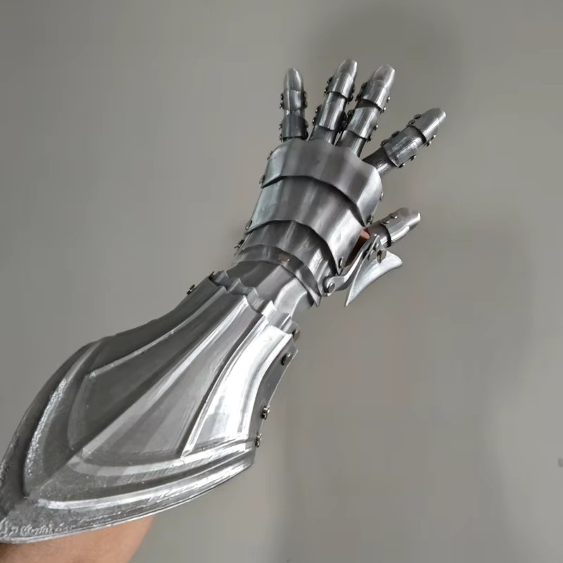 Fulujiacos Ritter mechanische Plattenrüstung, Handschuhe, Grau, Kunststoff - Bild 1