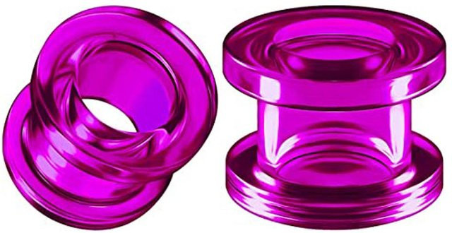 YULIN Ohrstecker, Acryl, Lila, 3mm, Damen - Bild 1
