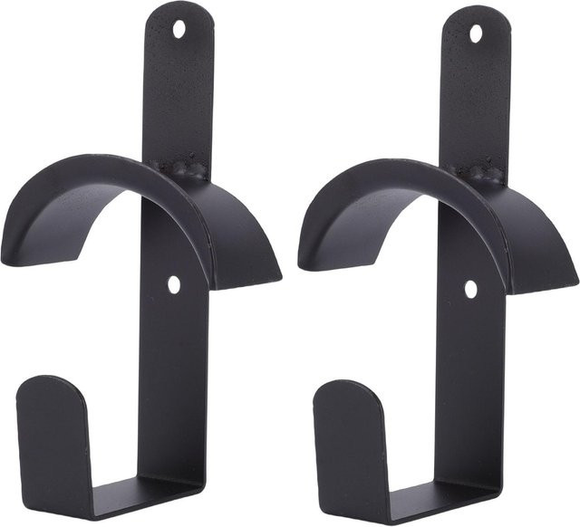 Igeteck 2er Set Sattelhalter und Trensenhalter aus Eisen für die Wandmontage in Schwarz - Bild 1