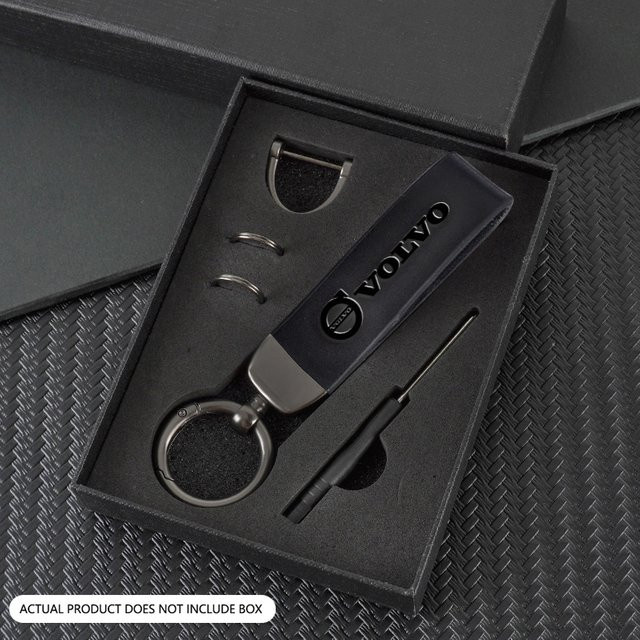 Schlüsselanhänger Volvo, Zinklegierung, Leder, Unisex - Bild 1
