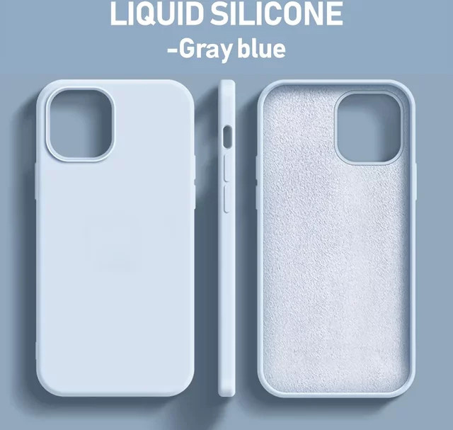 Original Flüssigsilikon Handyhülle im Candy Color Design mit matter Rückseite für iPhone 11 bis iPhone 17 Pro Max, Farben: Lila und Blau - Bild 1