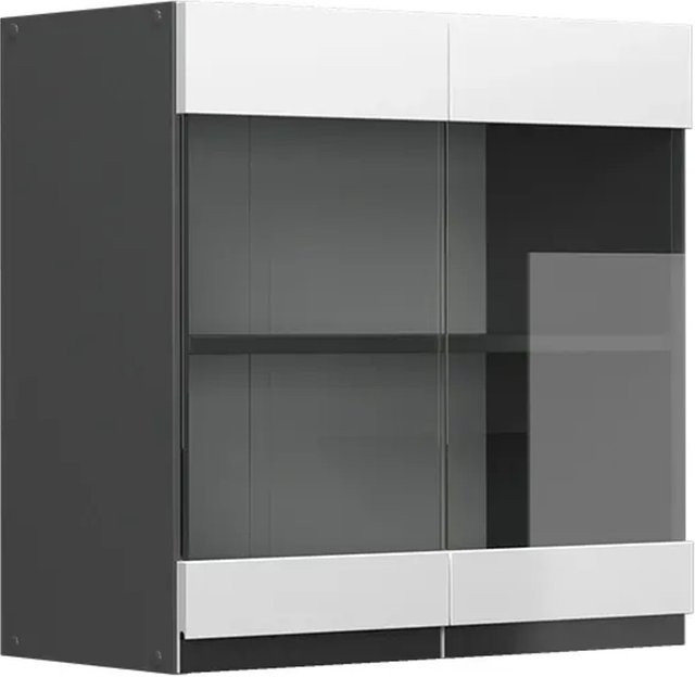 Vicco R-Line J-Shape Glashängeschrank für die Küche in Weiß und Anthrazit mit Breite: 60 cm - Bild 2