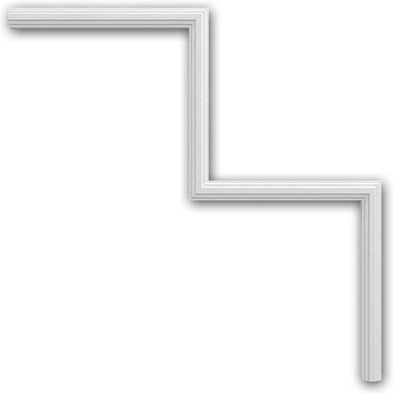 Profhome Decor Eckelement Zierelement 152812 in Weiß mit klassischem geometrischem Design aus Kunststoff - Bild 1