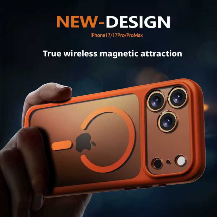 Lolozzx MagSafe Kompatible Transparente Schutzhülle mit Kamera-Touch-Button für iPhone 17 Pro und iPhone 16 Pro Max, Stoßfestes Case in Transparent, Blau oder Orange - Bild 2