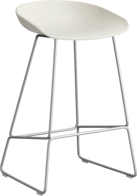 HAY About A Stool AAS 38 Hocker in Beige mit Stahlgestell und Polypropylen-Sitzschale - Bild 1