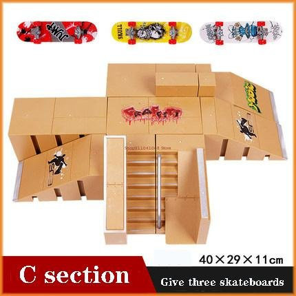 PRELEXT Finger Skateboards Skatepark Rampenteile, Fingerboard Spielzeug - Bild 1