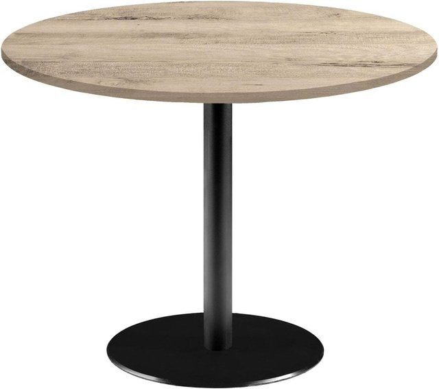 RestooTab Tisch Rome XL rund in Eiche Natur, Höhe: 73 cm, Durchmesser: 120 cm - Bild 1