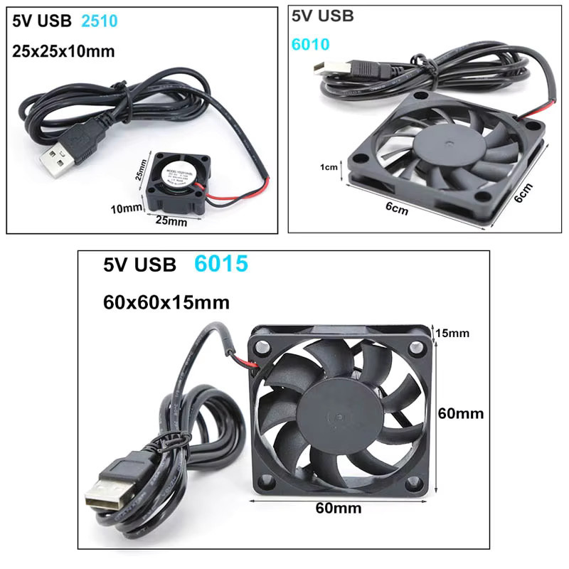 Gakaki USB-Kühlventilator DC 5V in Schwarz für Receiver, DVR, Xbox, TV-Box und Router - Bild 3