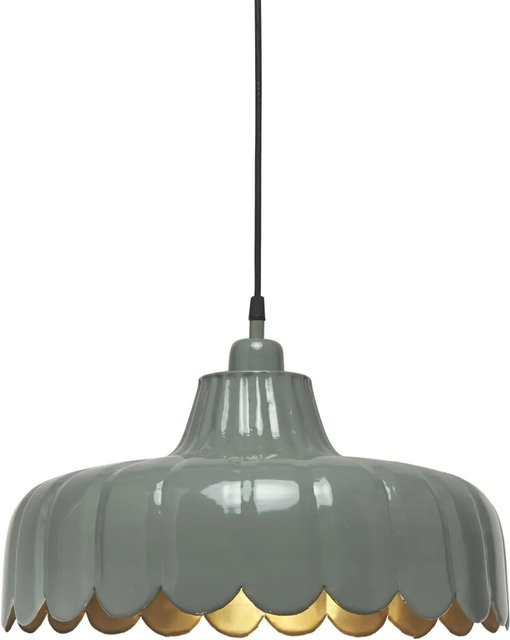 PR Home Wells Pendelleuchte Blumen Design Grün Gold E27 B: 45 cm, H: 160 cm - Bild 1