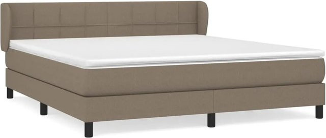 vidaXL Boxspringbett mit Matratze Hybrid-Design in Taupe/Beige, B/T/H: 180 x 200 x 183 cm - Bild 1