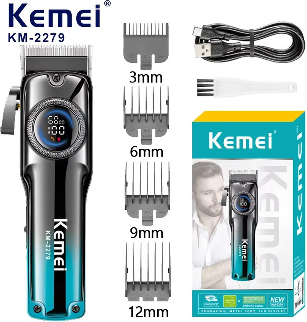 Kemei 2279 Barber Fade Haarschneidemaschine professioneller kabelloser Haarschneider für Männer - Bild 1
