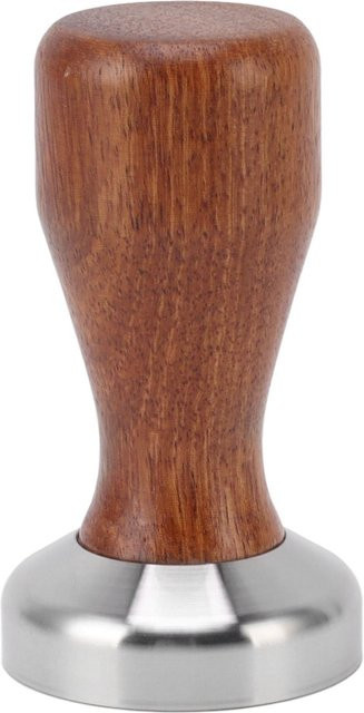 CosyHome Kaffee Tamper aus 304 Edelstahl in Braun mit flacher Basis für Kaffeepulver und Bohnen - Bild 1