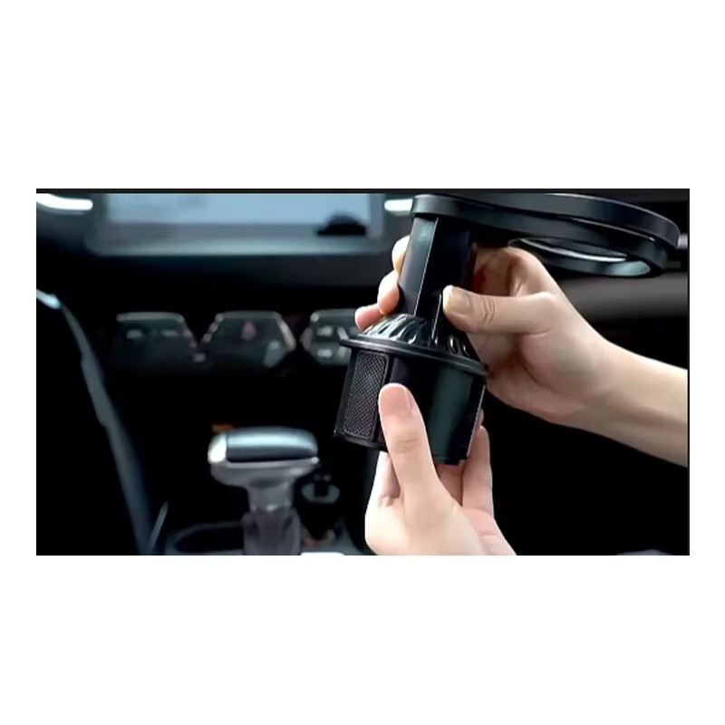 CHYIEER Auto-Tasse-Telefonhalter mit 360-Grad-Drehung und Tablett in Schwarz - Bild 4
