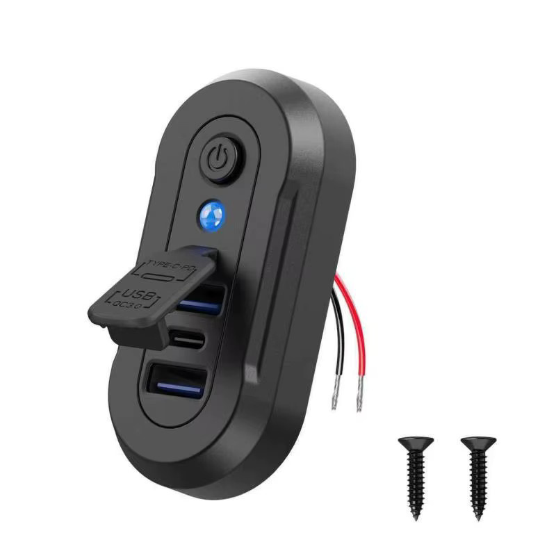 kebidumei 3-Ports USB-Ladegerät mit QC3.0 und PD3.0 Schnellladefunktion für Auto, Motorrad und Boot, Schwarz - Bild 7