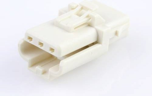 Molex Stift- und Buchsengehäuse-Kabel mit 3 Polen in Weiß und Transparent aus Kunststoff - Bild 1