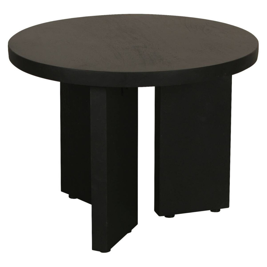 byLIVING Beistelltisch ROUND aus Akazienholz, schwarz lackiert, H: 30 cm, B: 40 cm - Bild 2