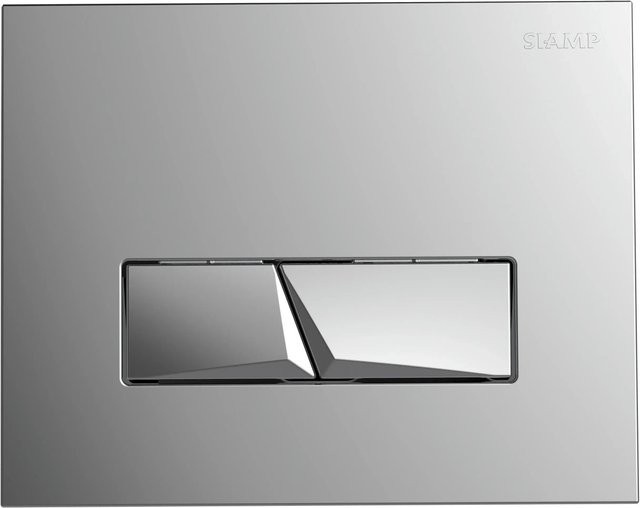 Siamp Betätigungsplatte Pyramid für Ingenio Chrom mit 2 Bedientasten in Chrom glänzend - Bild 1