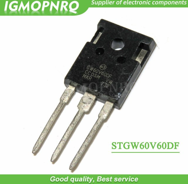 10 Stück STGW60V60DF Leistungstransistor im TO-247 Gehäuse, Schwarz - Bild 1