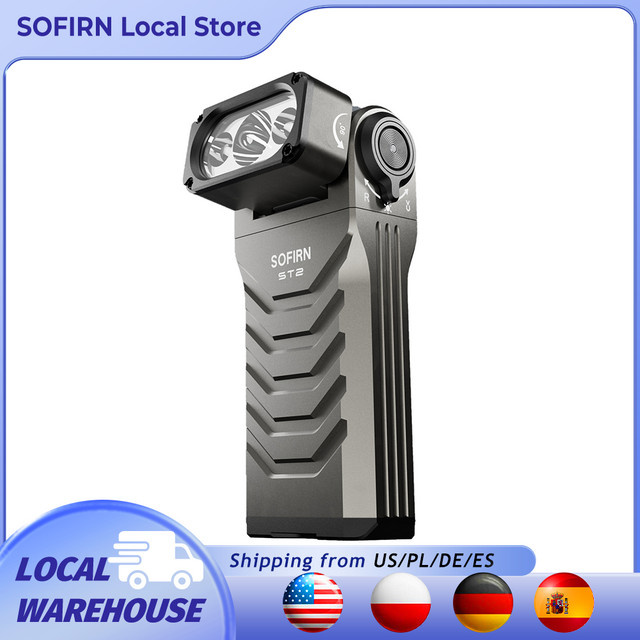 Sofirn ST2 EDC-Taschenlampe mit 3000 Lumen, SFT42R LED, 6000K, Rotlicht 660nm und UV 365nm, wiederaufladbar via USB-C mit 21700 Akku - Bild 1