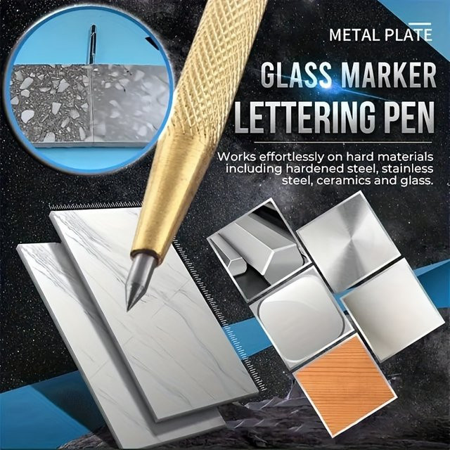 2/5-teiliges Markierungsstift-Set für Diamantfliesen in Gold zur Präzisionsbearbeitung von Glasfliesen, Metall und Holz - Bild 1