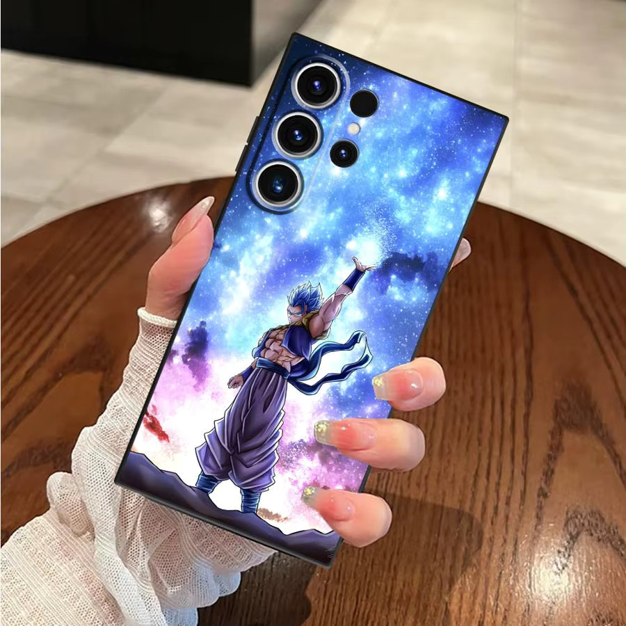 Dragon Ball Handyhülle mit Son Goku, Vegeta und Beerus in Schwarz für Samsung Galaxy S25 Edge, S20, S21 FE, S24 Plus und S23 Ultra - Bild 2