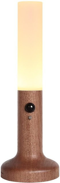 TOMTOP JMS Smart Motion Sensor Nachtlicht aus Massivholz mit wiederaufladbarem LED-Akku, Farbe: Braun/Weiß - Bild 1