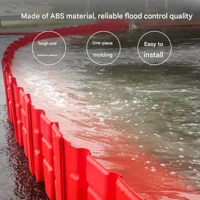 Bewegliche Hochwasserbarriere Boxwall aus ABS-Kunststoff in Rot zur Hochwasserschutz-Kontrolle für Garagen und U-Bahnen - Bild 3